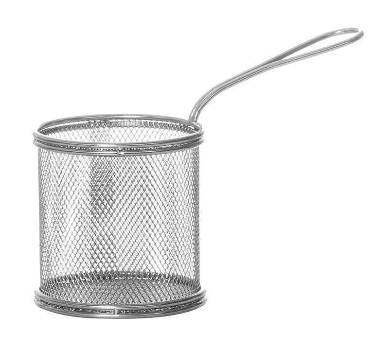 Корзинка для картофеля фри с ручкой 90х90 мм [QL089-03] 